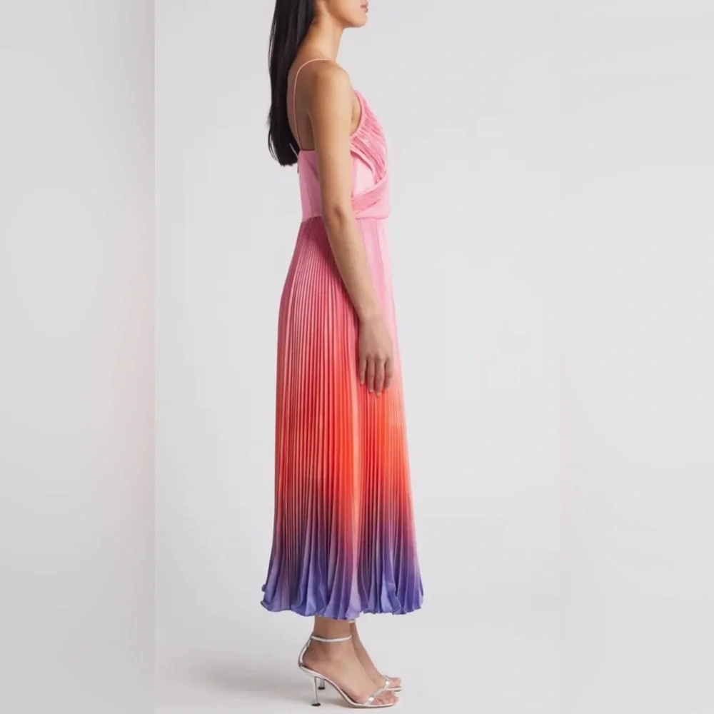 Hutch Fiji Plissé Faux Wrap Fit & Flare Dress - Picture 5 of 7